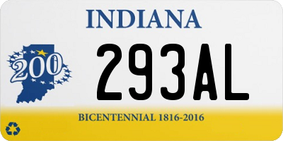 IN license plate 293AL