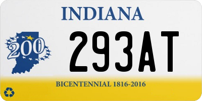 IN license plate 293AT