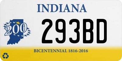 IN license plate 293BD