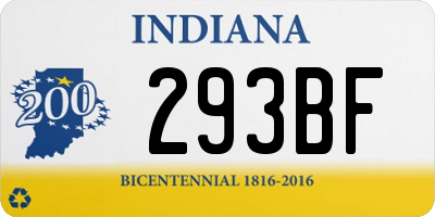 IN license plate 293BF