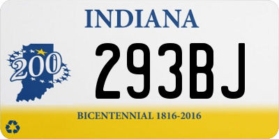 IN license plate 293BJ