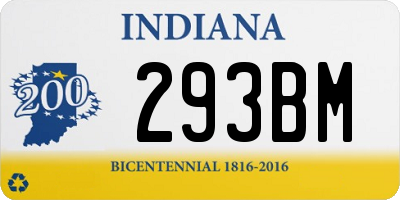 IN license plate 293BM