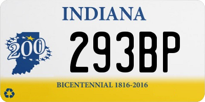 IN license plate 293BP