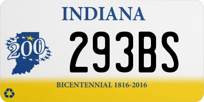 IN license plate 293BS