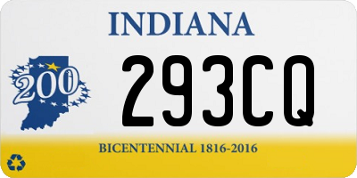IN license plate 293CQ
