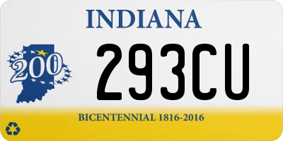 IN license plate 293CU