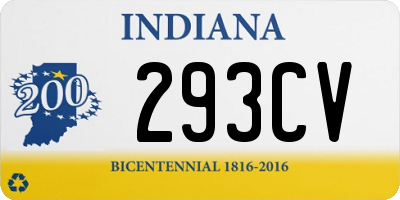 IN license plate 293CV