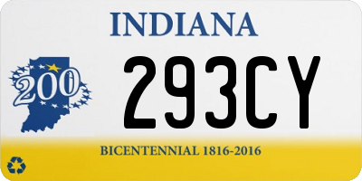 IN license plate 293CY