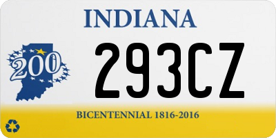 IN license plate 293CZ