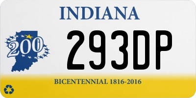 IN license plate 293DP