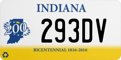 IN license plate 293DV