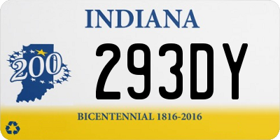 IN license plate 293DY