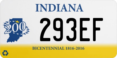 IN license plate 293EF