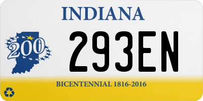 IN license plate 293EN