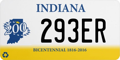 IN license plate 293ER