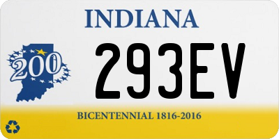 IN license plate 293EV