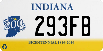 IN license plate 293FB