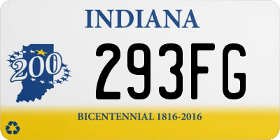 IN license plate 293FG