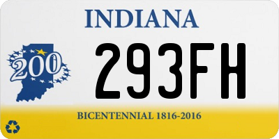 IN license plate 293FH