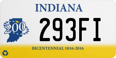 IN license plate 293FI