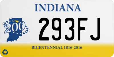 IN license plate 293FJ