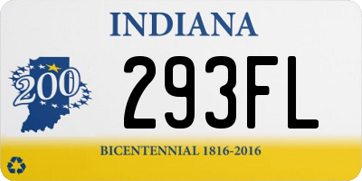 IN license plate 293FL