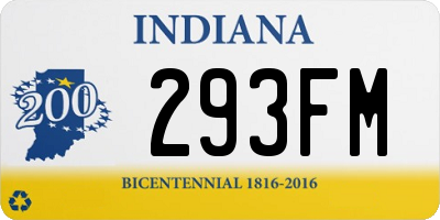 IN license plate 293FM