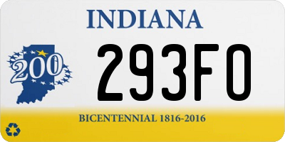 IN license plate 293FO