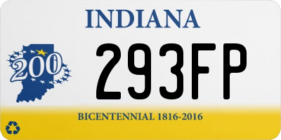 IN license plate 293FP