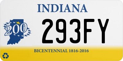 IN license plate 293FY