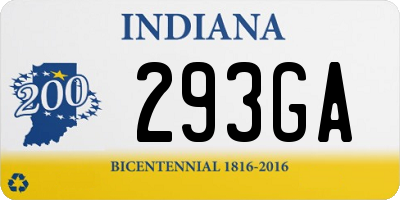 IN license plate 293GA