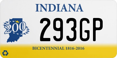 IN license plate 293GP