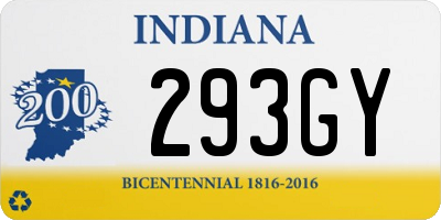 IN license plate 293GY