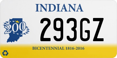 IN license plate 293GZ