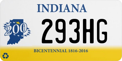IN license plate 293HG