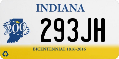 IN license plate 293JH