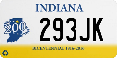 IN license plate 293JK