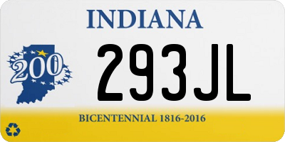 IN license plate 293JL