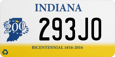 IN license plate 293JO