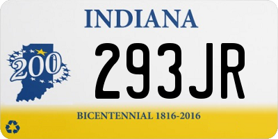 IN license plate 293JR