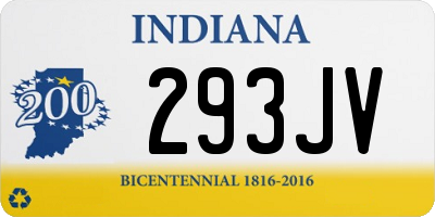 IN license plate 293JV