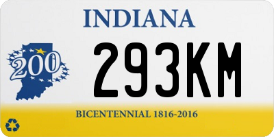 IN license plate 293KM