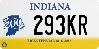 IN license plate 293KR