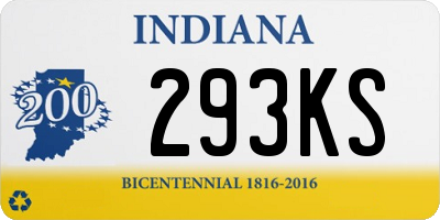 IN license plate 293KS