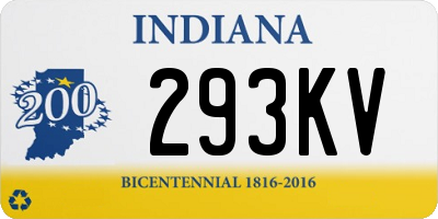 IN license plate 293KV