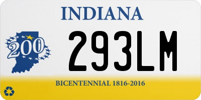 IN license plate 293LM