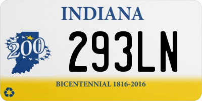 IN license plate 293LN