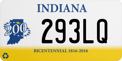 IN license plate 293LQ