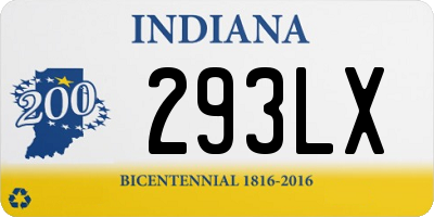 IN license plate 293LX