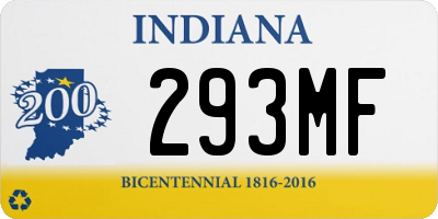 IN license plate 293MF